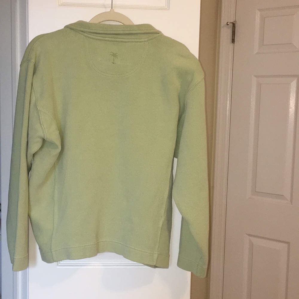 Light Green Half-Zip Tommy Bahama Sweatshirt - Picture 2 of 3
